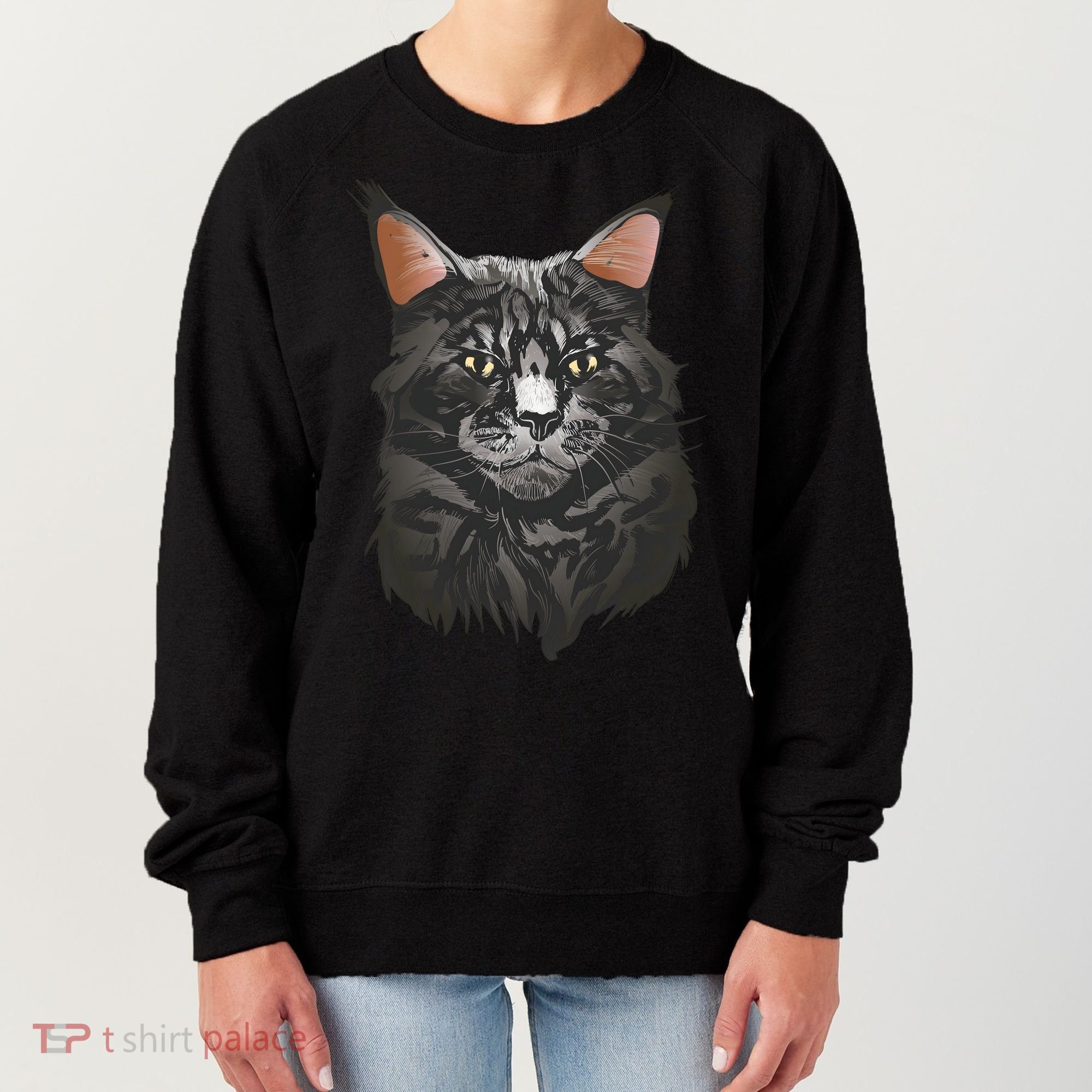 British Maine Coon Cat Portrait Women's Sweatshirt