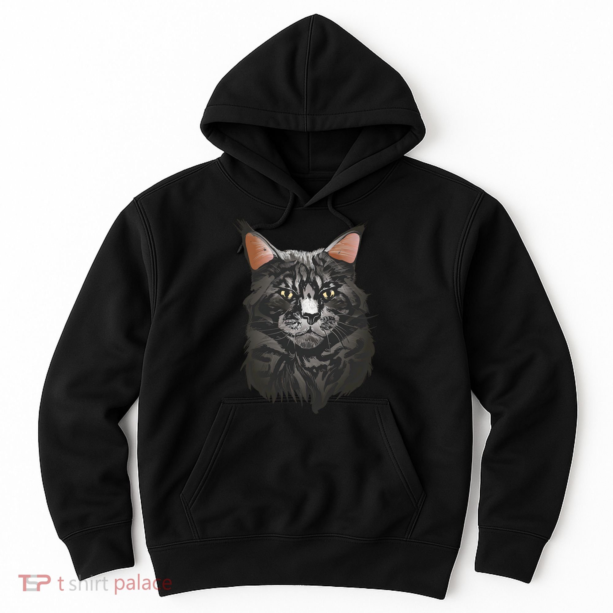 British Maine Coon Cat Portrait Hoodie