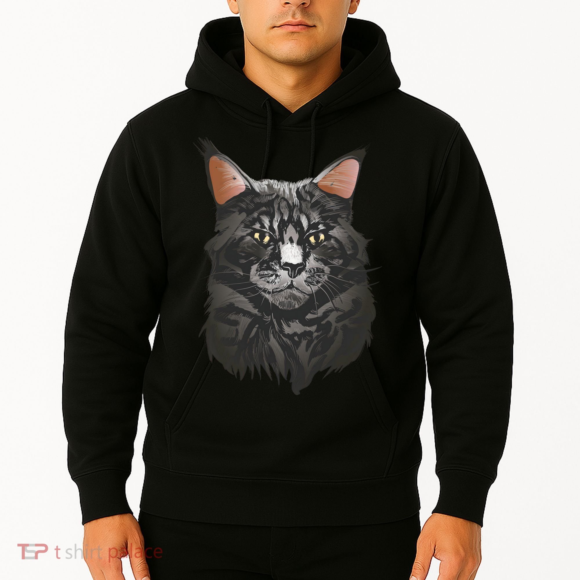 British Maine Coon Cat Portrait Hoodie