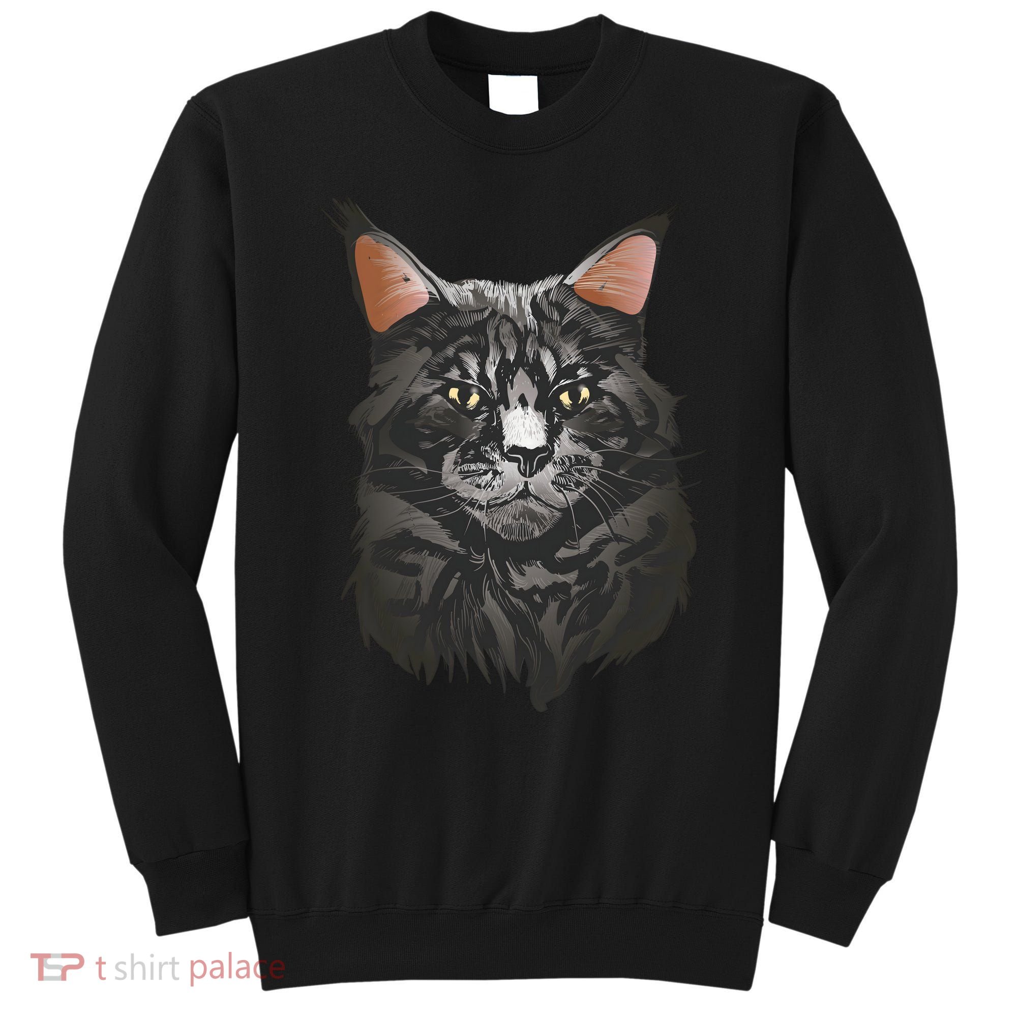 British Maine Coon Cat Portrait Sweatshirt