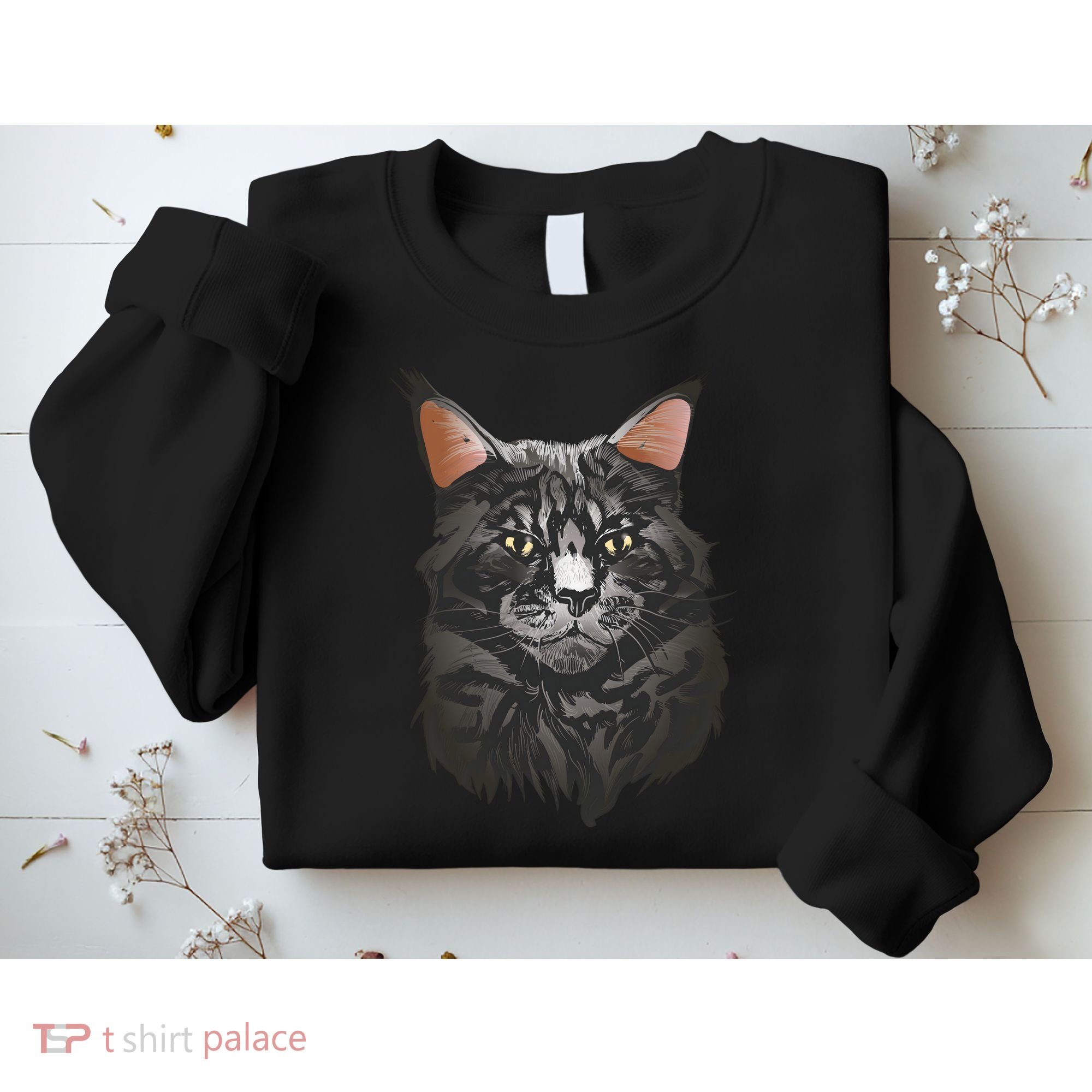 British Maine Coon Cat Portrait Sweatshirt