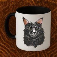 British Maine Coon Cat Portrait Coffee Mug thumb 2