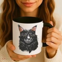 British Maine Coon Cat Portrait Coffee Mug thumb 3