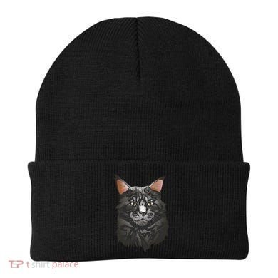 British Maine Coon Cat Portrait Beanie
