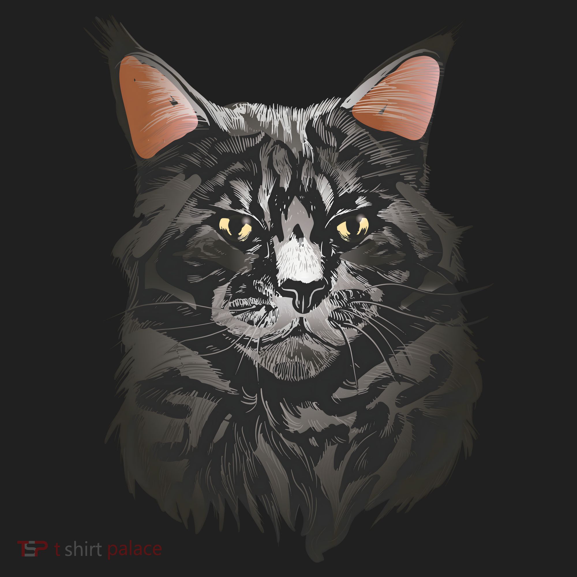 British Maine Coon Cat Portrait Beanie