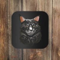 British Maine Coon Cat Portrait Coaster thumb 0