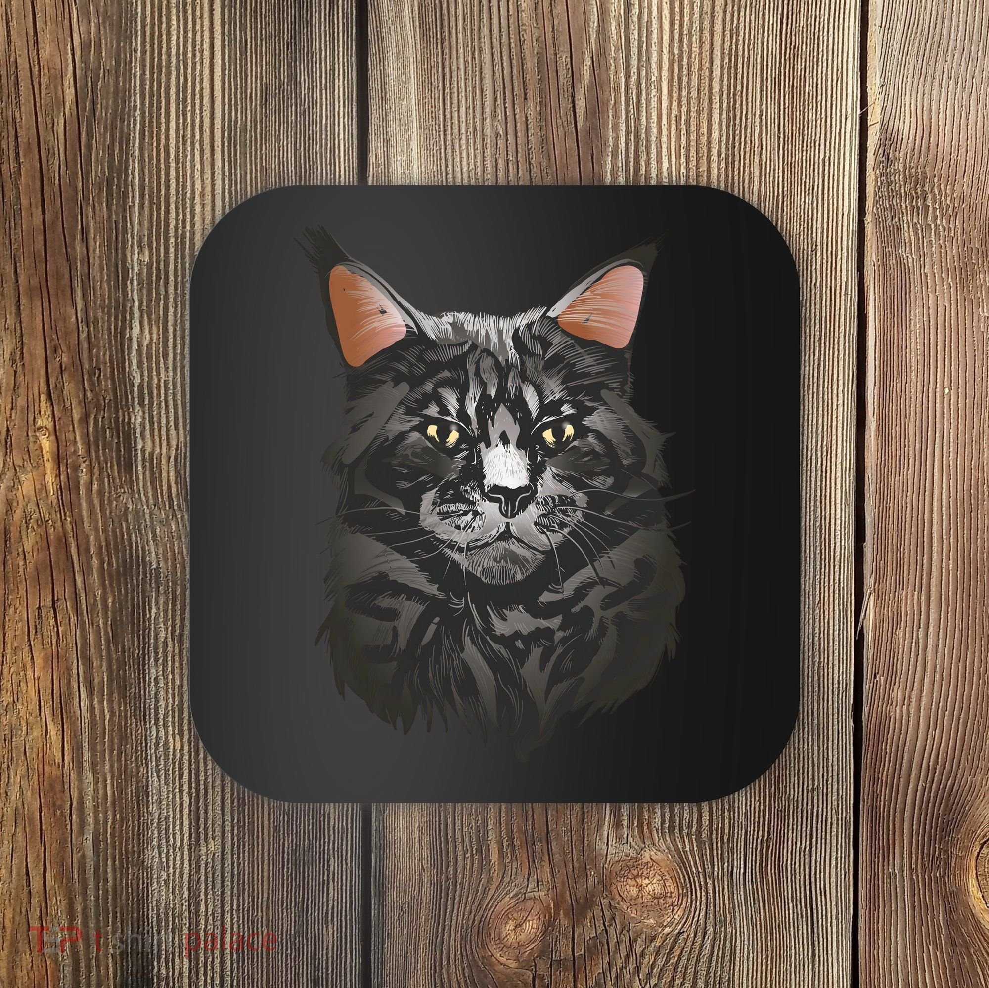 British Maine Coon Cat Portrait Coaster