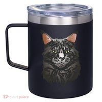 British Maine Coon Cat Portrait 12oz Stainless Steel Coffee Mug thumb 2