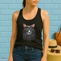 British Maine Coon Cat Portrait Women's Tank Top thumb 2