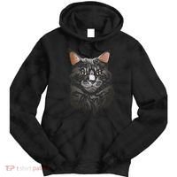 British Maine Coon Cat Portrait Tie Dye Hoodie thumb 0