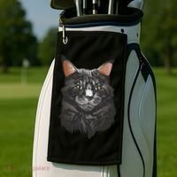 British Maine Coon Cat Portrait Golf Towel thumb 2