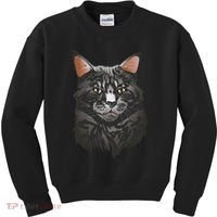 British Maine Coon Cat Portrait Kids Sweatshirt thumb 0