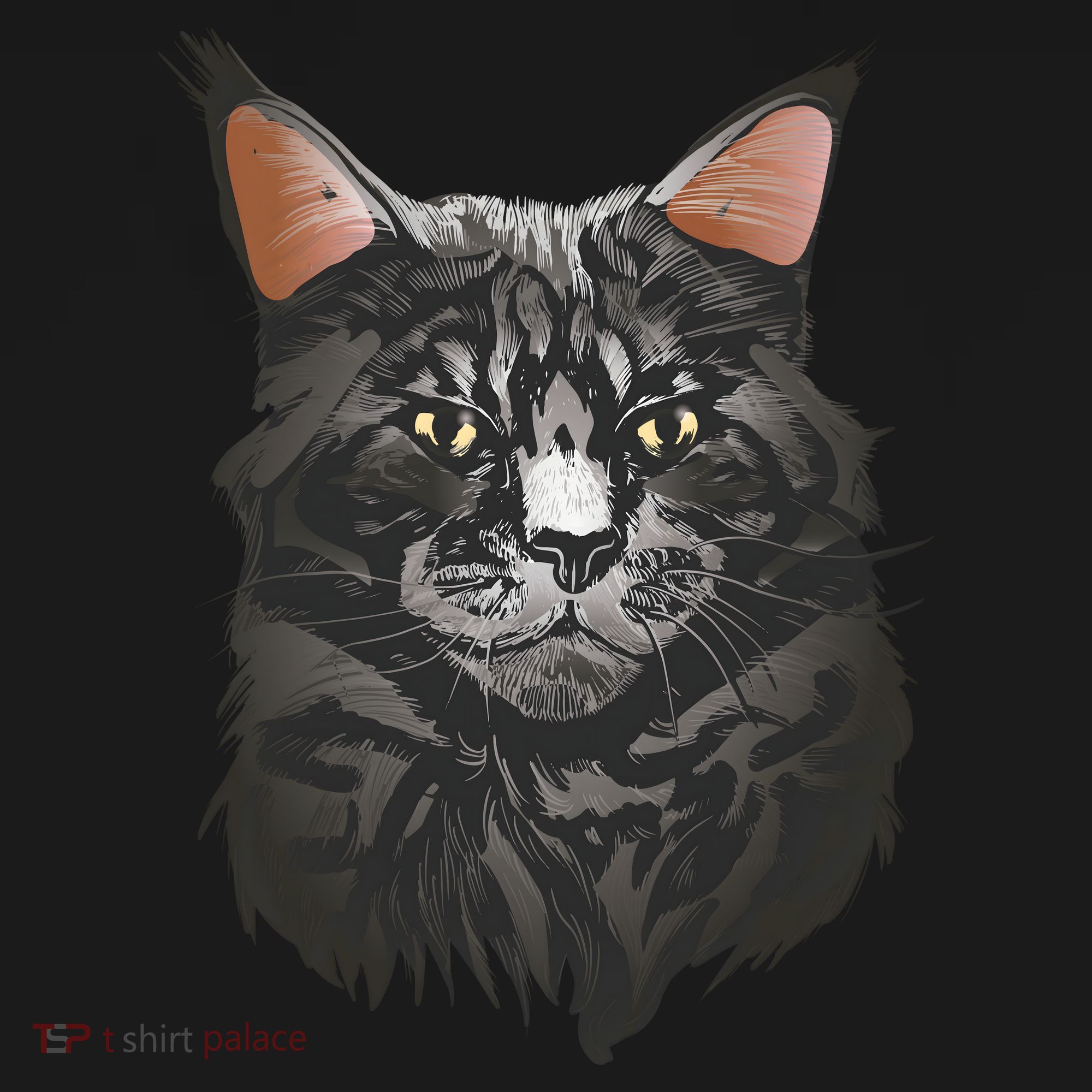 British Maine Coon Cat Portrait Kids Sweatshirt