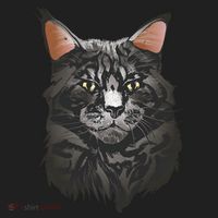 British Maine Coon Cat Portrait Kids Long Sleeve Plaid Pajama Set thumb 2
