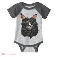 British Maine Coon Cat Portrait Infant Baby Jersey Bodysuit thumb 0