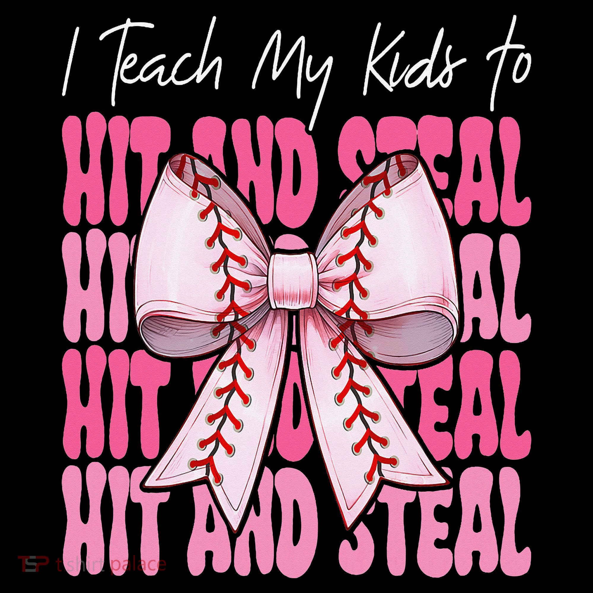 Baseball Mom Coquette Bow I Teach My To Hit And Steal Coffee Mug