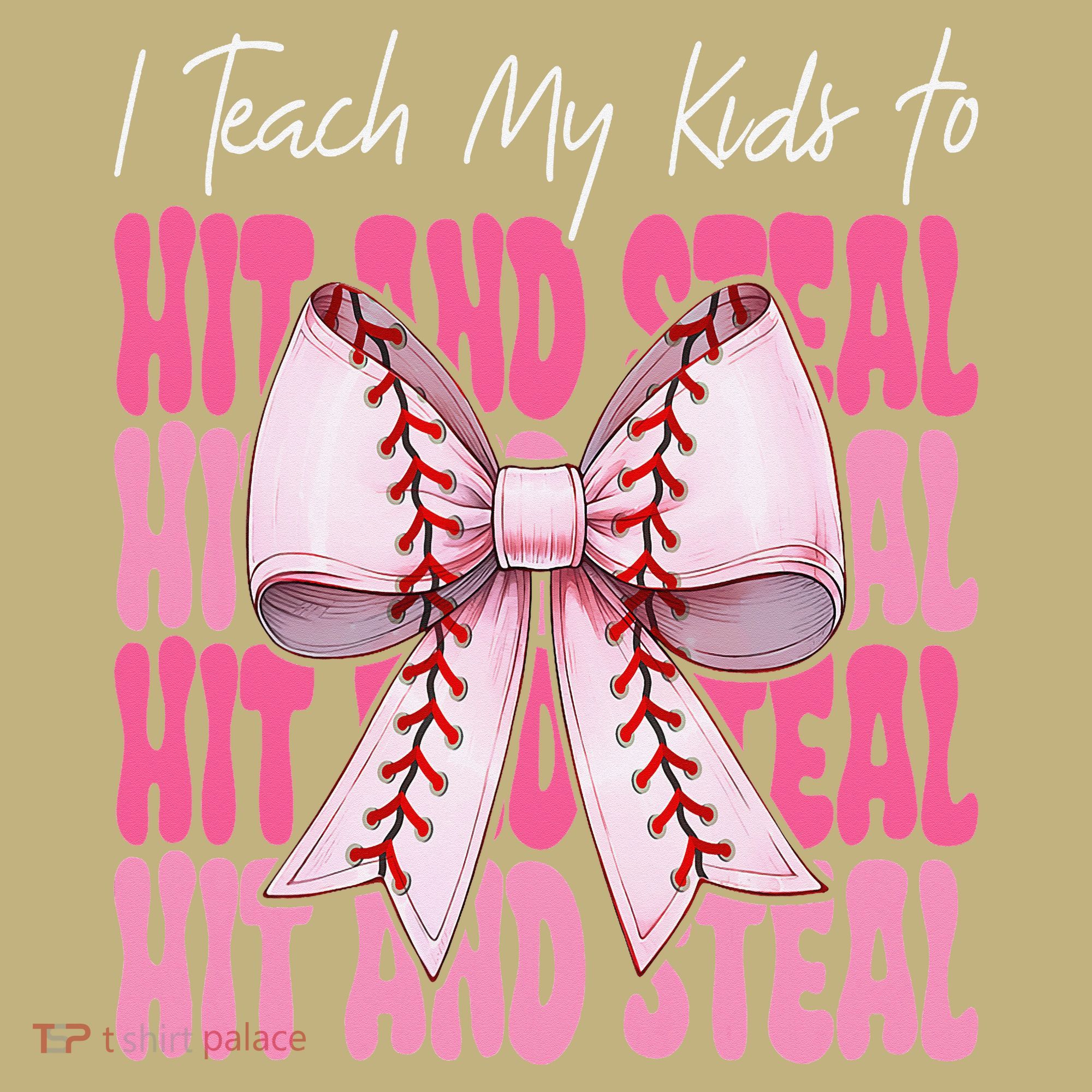 Baseball Mom Coquette Bow I Teach My To Hit And Steal Mousepad