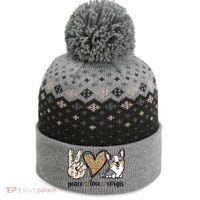 Blue Merle Corgi Gift The Baniff Cuffed Pom Beanie thumb 0