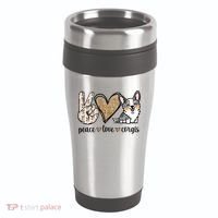 Blue Merle Corgi Gift 16oz Travel Tumbler thumb 0