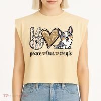 Blue Merle Corgi Gift Garment-Dyed Women's Muscle Tee thumb 2