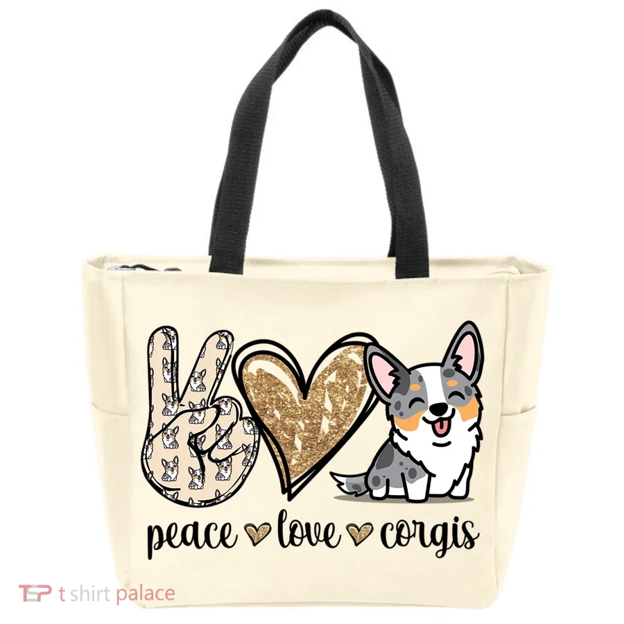 Blue Merle Corgi Gift Tote Bag