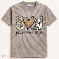 Blue Merle Corgi Gift Kids Tie-Dye T-Shirt thumb 0