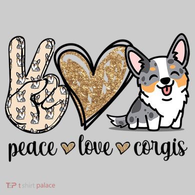 Blue Merle Corgi Gift Kids Tie-Dye T-Shirt