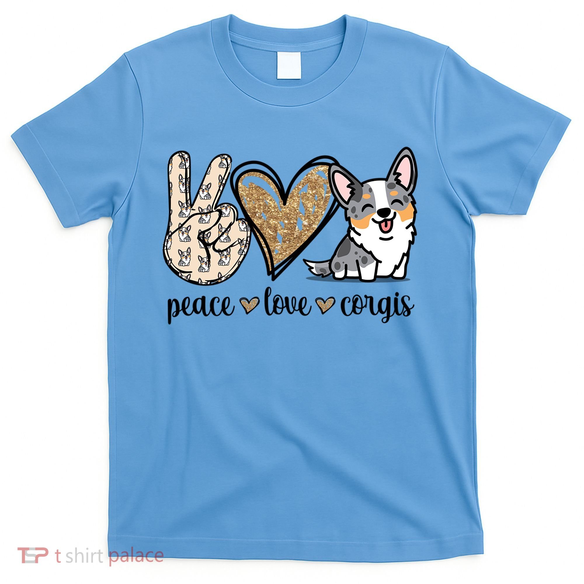 Blue Merle Corgi Gift T-Shirt