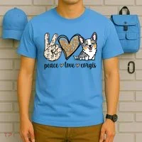 Blue Merle Corgi Gift T-Shirt thumb 5