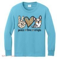 Blue Merle Corgi Gift Kids Long Sleeve Shirt thumb 0