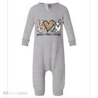 Blue Merle Corgi Gift Infant Fleece One Piece thumb 0