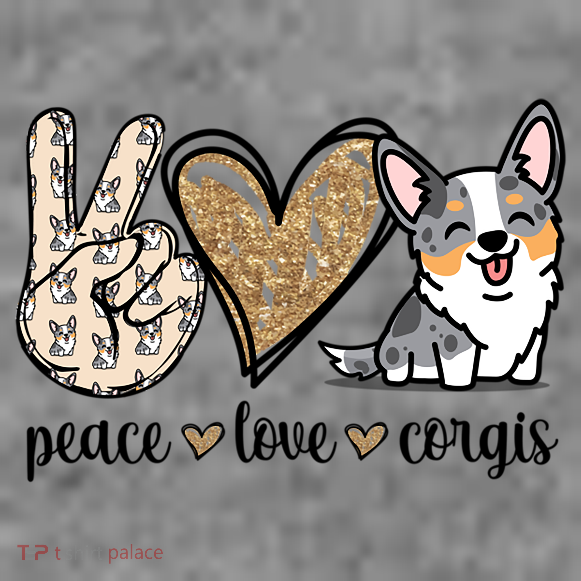 Blue Merle Corgi Gift Toddler Hoodie