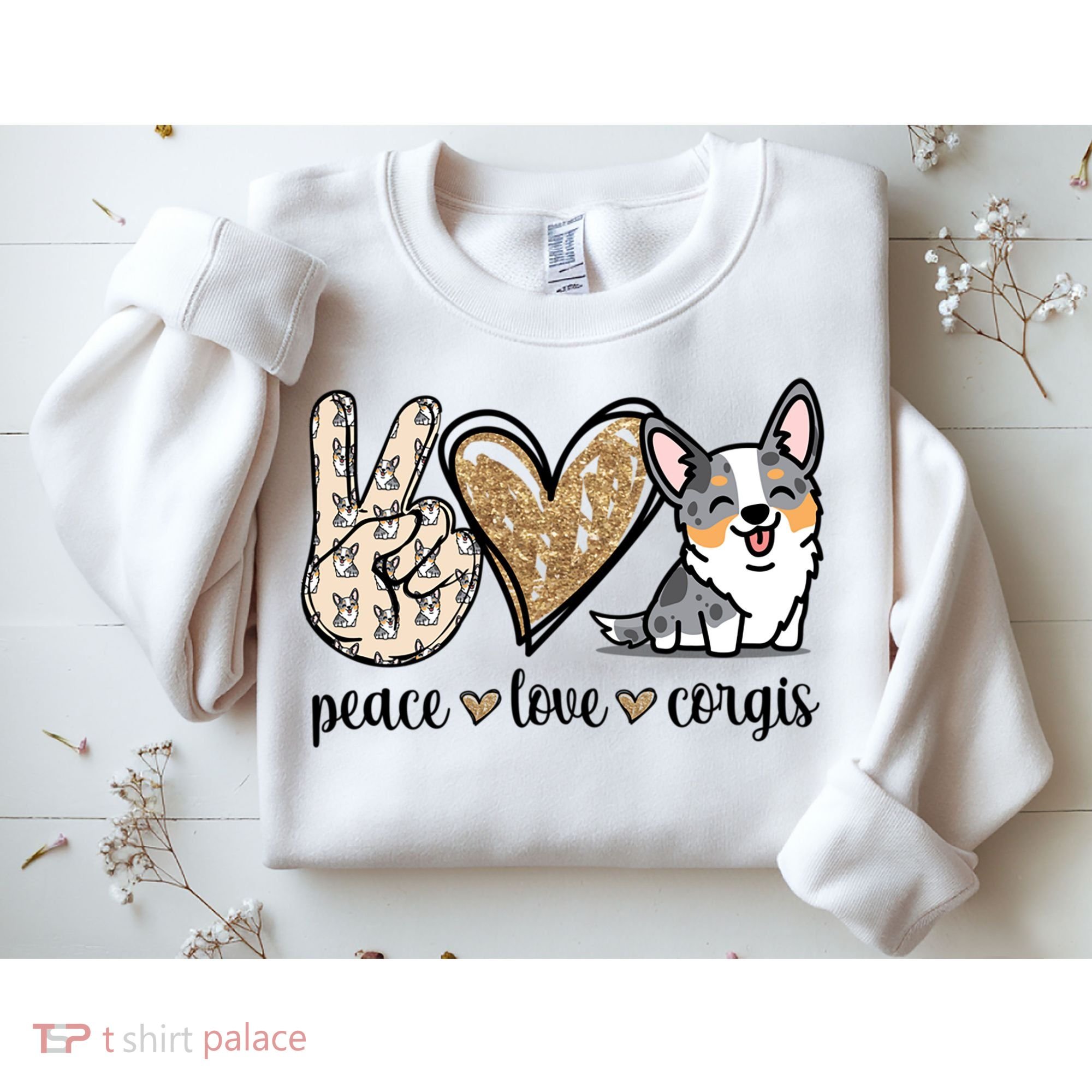 Blue Merle Corgi Gift Sweatshirt