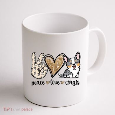 Blue Merle Corgi Gift Coffee Mug back