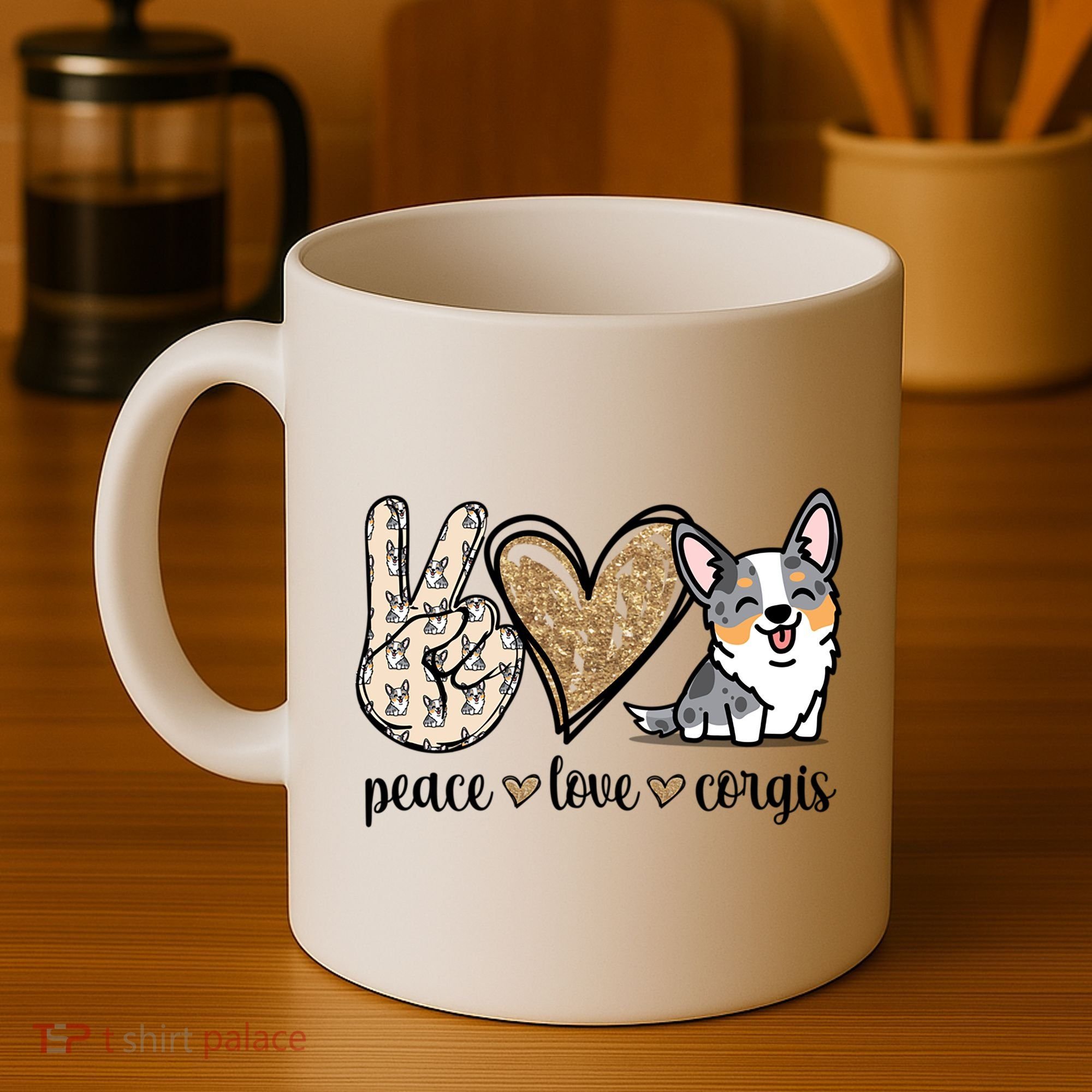 Blue Merle Corgi Gift Coffee Mug