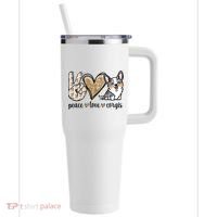 Blue Merle Corgi Gift 40oz Vacuum Insulated Stainless Steel Travel Tumbler thumb 0