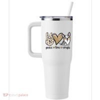 Blue Merle Corgi Gift 40oz Vacuum Insulated Stainless Steel Travel Tumbler thumb 2