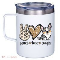 Blue Merle Corgi Gift 12oz Stainless Steel Coffee Mug thumb 2