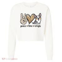 Blue Merle Corgi Gift Cropped Pullover Crew thumb 0