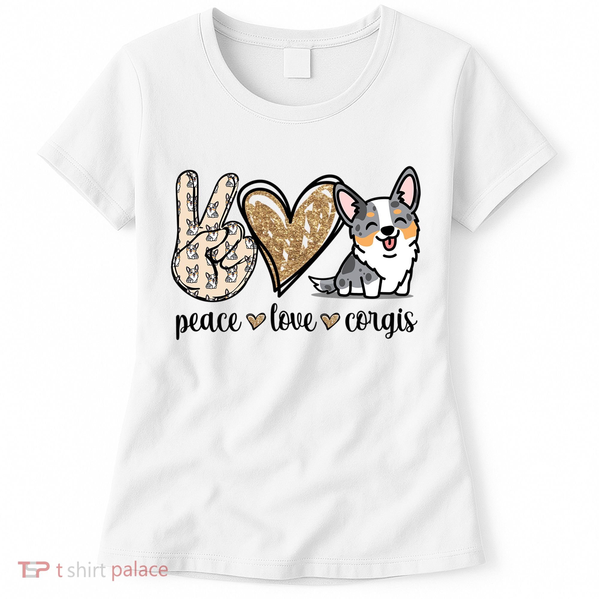 Blue Merle Corgi Gift Women's T-Shirt