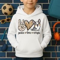 Blue Merle Corgi Gift Kids Hoodie thumb 2