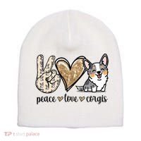 Blue Merle Corgi Gift Short Acrylic Beanie thumb 0