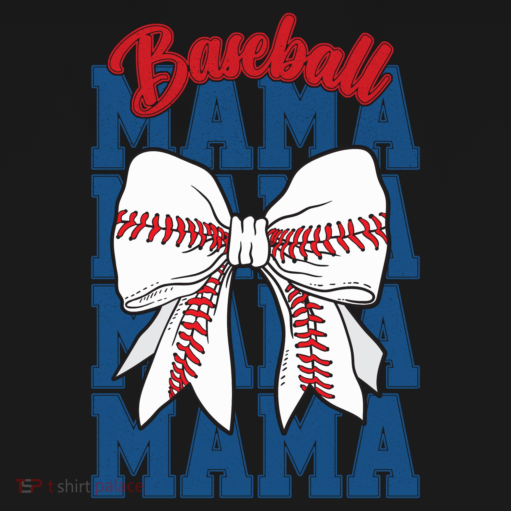 Baseball Mama Coquette Bow Game Day Baseball Mom Mother Coaster