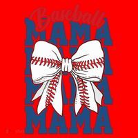 Baseball Mama Coquette Bow Game Day Baseball Mom Mother Santa Hat thumb 1