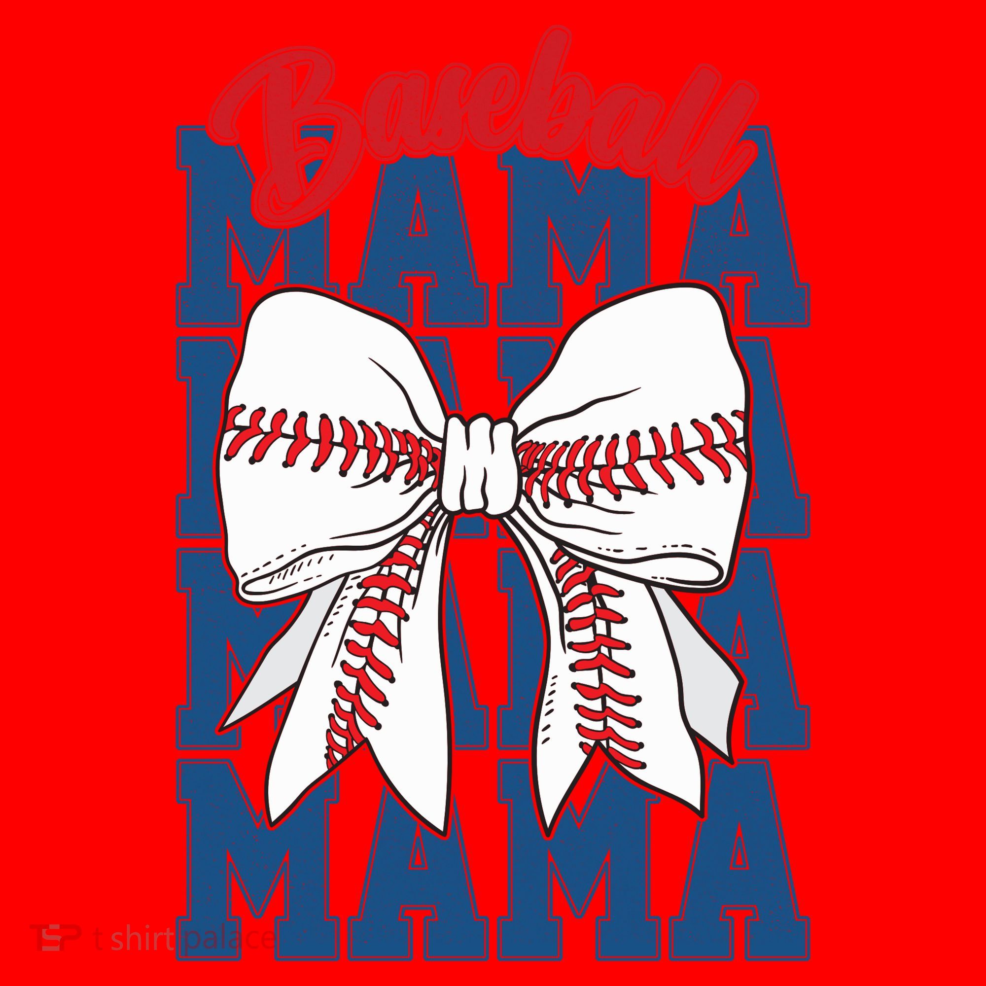 Baseball Mama Coquette Bow Game Day Baseball Mom Mother Santa Hat