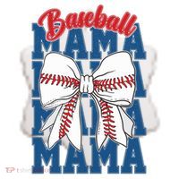 Baseball Mama Coquette Bow Game Day Baseball Mom Mother Ceramic Ornament thumb 2