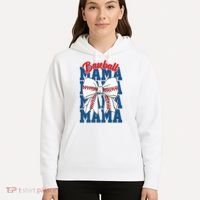 Baseball Mama Coquette Bow Game Day Baseball Mom Mother Hoodie thumb 5
