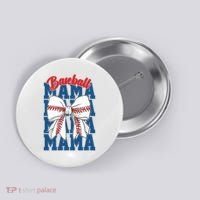 Baseball Mama Coquette Bow Game Day Baseball Mom Mother Button thumb 0