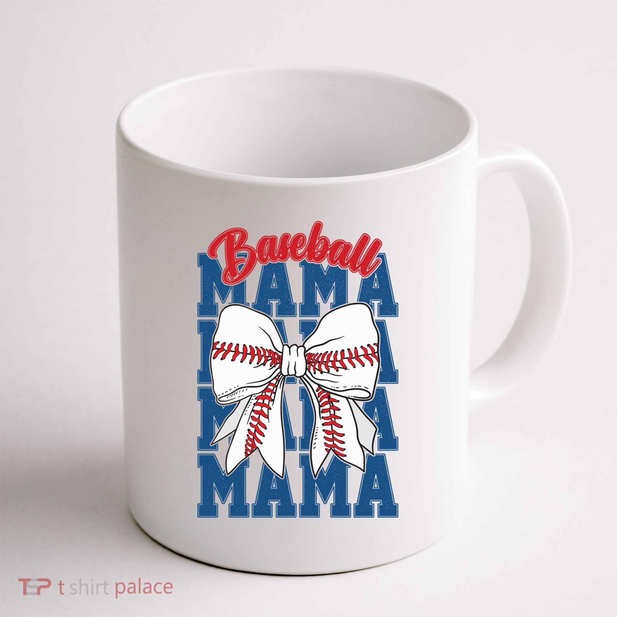Baseball Mama Coquette Bow Game Day Baseball Mom Mother Coffee Mug