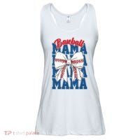 Baseball Mama Coquette Bow Game Day Baseball Mom Mother Ladies Essential Flowy Tank thumb 0